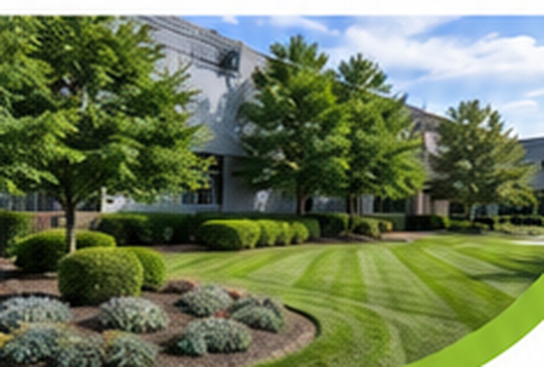 Professionally maintained commercial landscape in Chattanooga